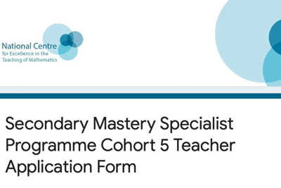 Recruitment now open for Secondary Mastery Specialists