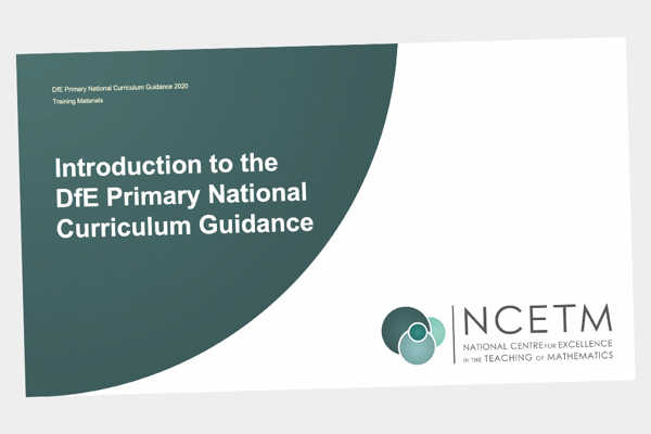 Training materials and videos for DfE Mathematics guidance